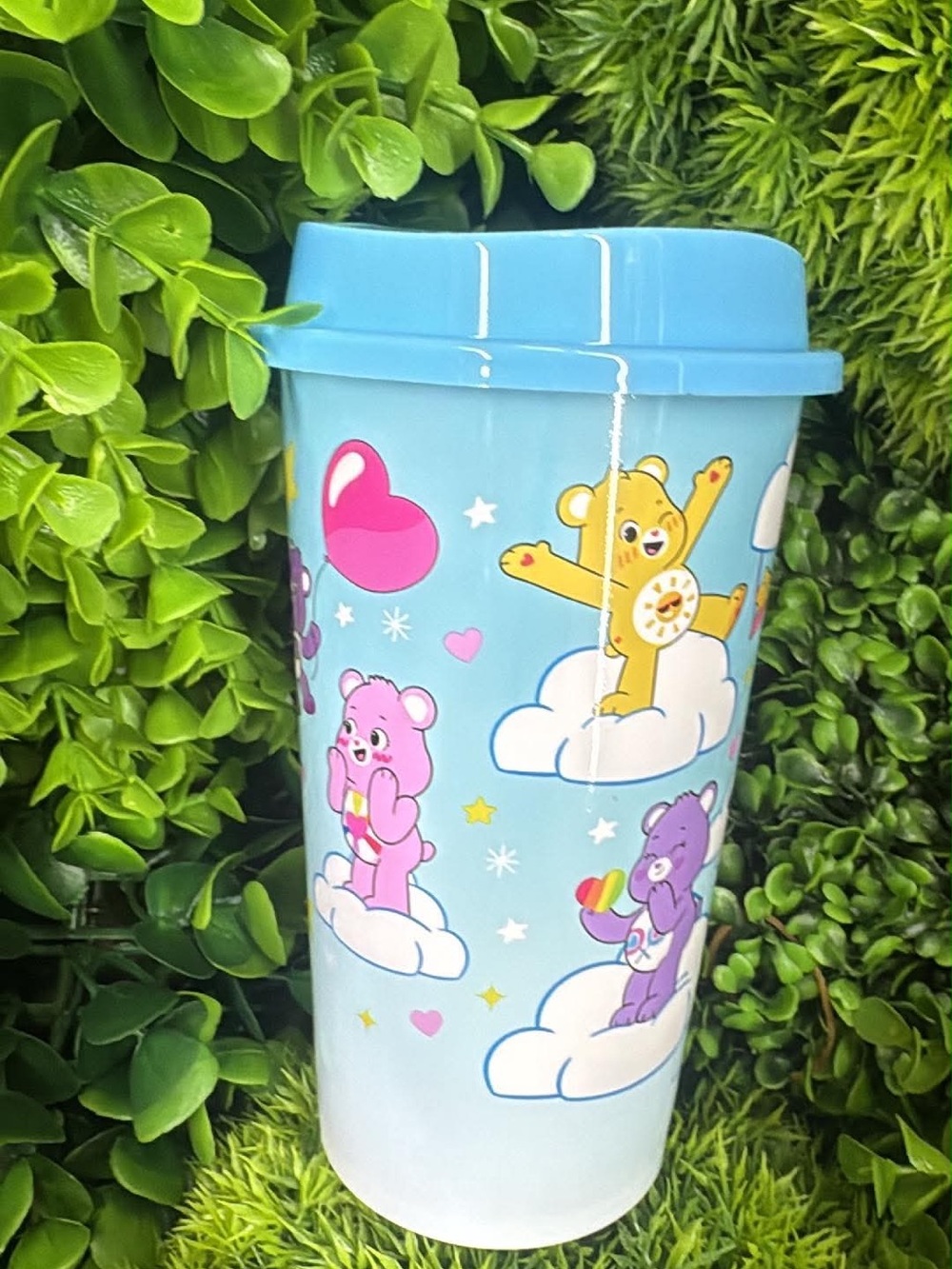 Care Bears Blue Travel Tumbler with Colorful Characters